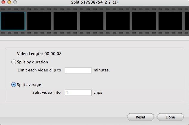 iOrgsoft AVCHD Converter for Mac 7.0 : Splitting Input Video