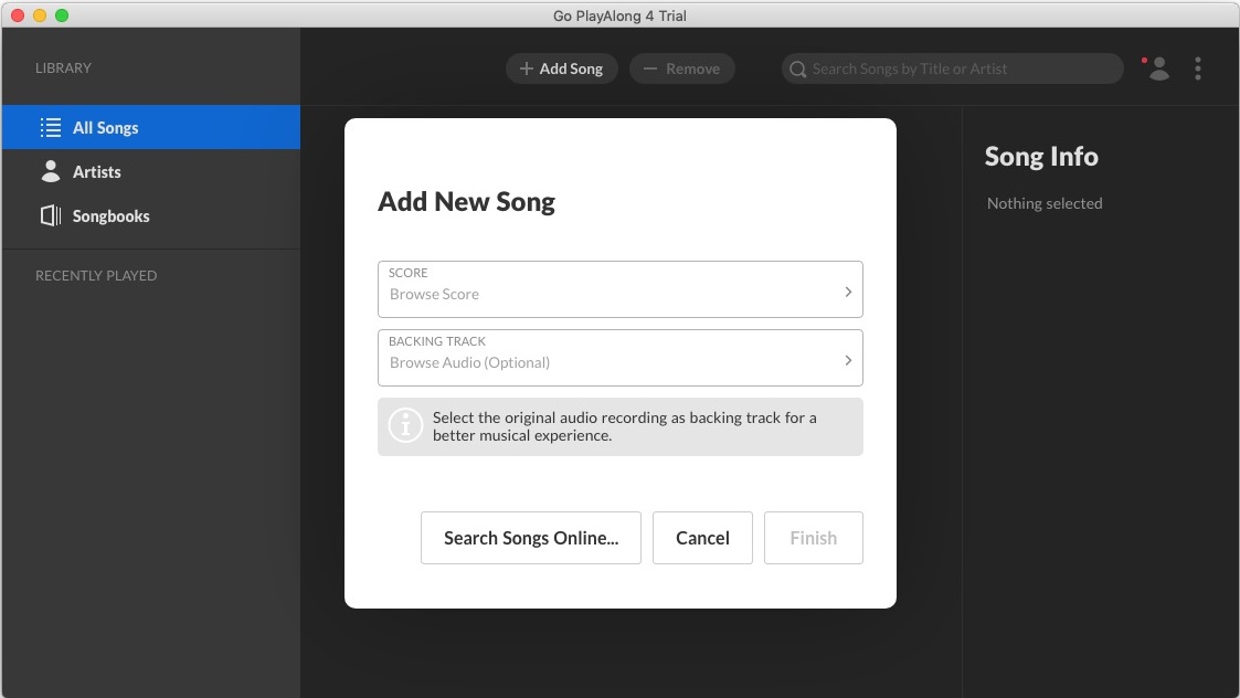 Go PlayAlong 4.3 : Add New Songs