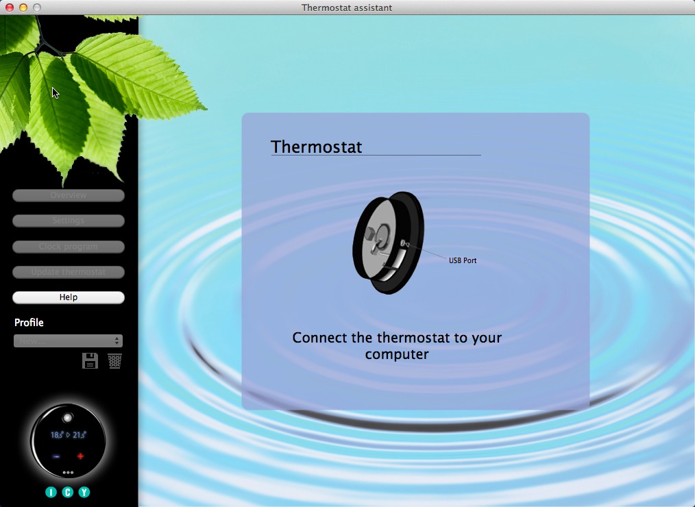 Thermostat assistant 1.0 : Main window