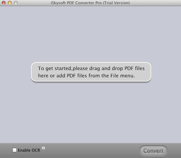 iSkysoft PDF Converter 3.0 : Main window