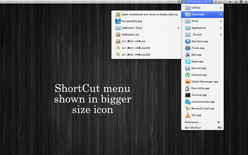 Shortcut 1.1 : ShortCut screenshot