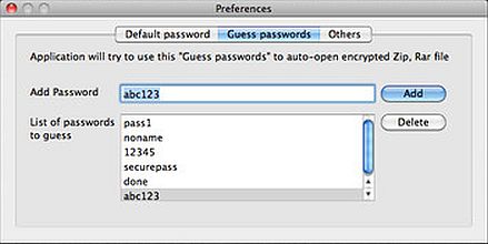 EncryptedZip 1.2 :
Enabling "Guess passwords" option