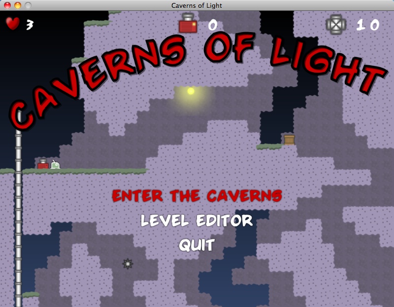 CavernsOfLight 1.0 : Main window