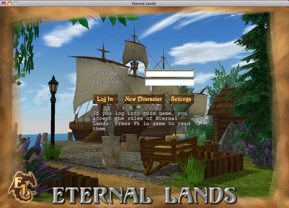 Eternal Lands 1.9 : Main window