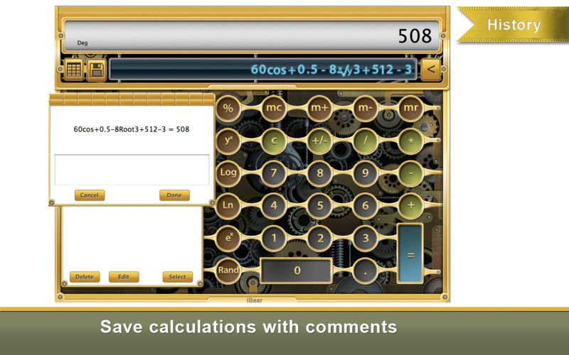 Calculator CalcME 1.0 : Main View