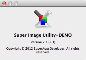 Super Image Utility 2.1 : About Window