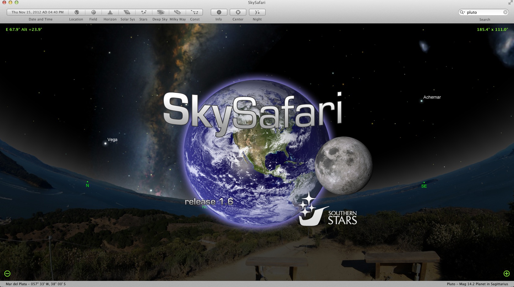 SkySafari 1.6 : About window