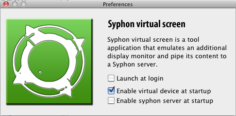 Syphon Virtual Screen 0.2 : General View