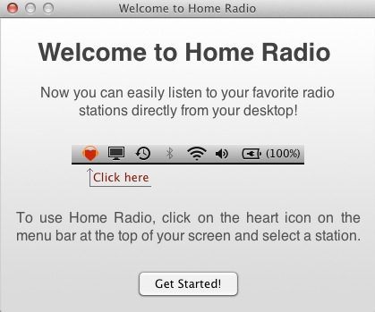 Home Radio Israel 1.1 : Welcome screen