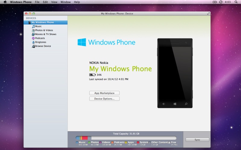 Windows Phone : Main Window