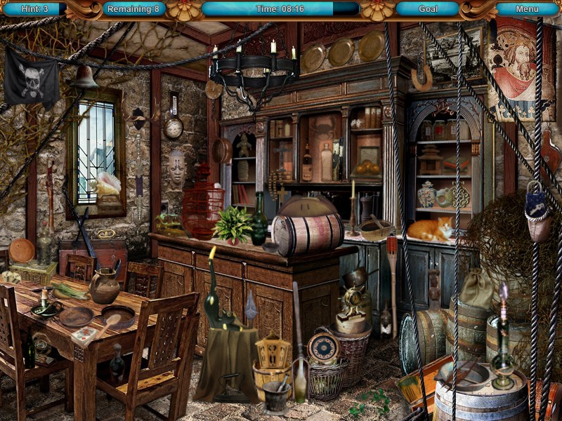 Pirate Adventures lite: hidden object game 1.0 : Main window
