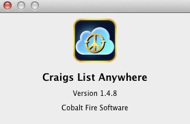 Craigs List Anywhere 1.4 : About window