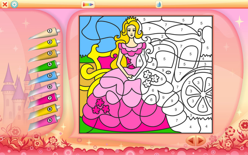 Color by Numbers - Princesses - Free 1.0 : Color by Numbers - Princesses - Free screenshot