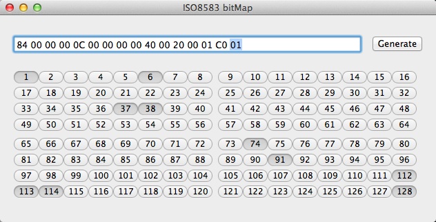 ISO8583 bitMap 1.0 : Main window