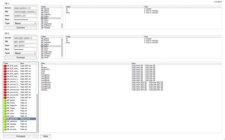 System-i DBcompare screenshot