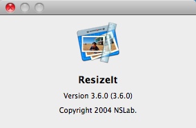 ResizeIt 3.6 : About Window