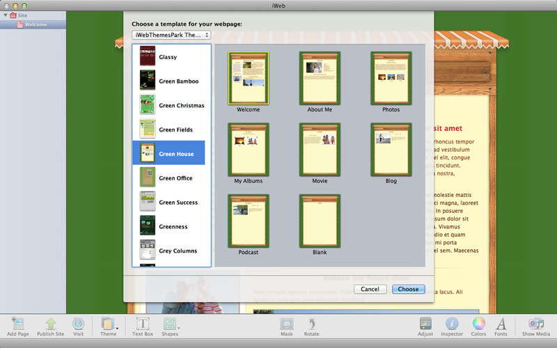 iWeb Theme Designs 3.0 : Theme Designs for iWeb screenshot