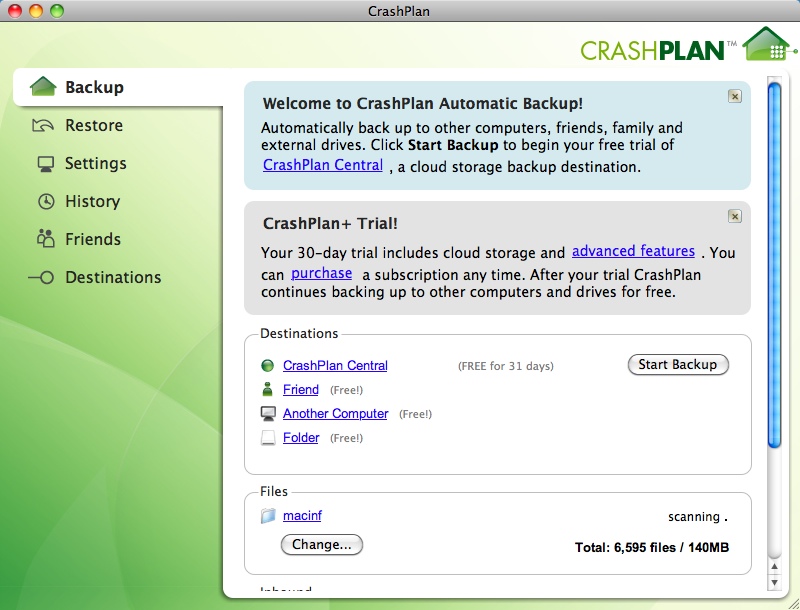 crashplan mac network drive