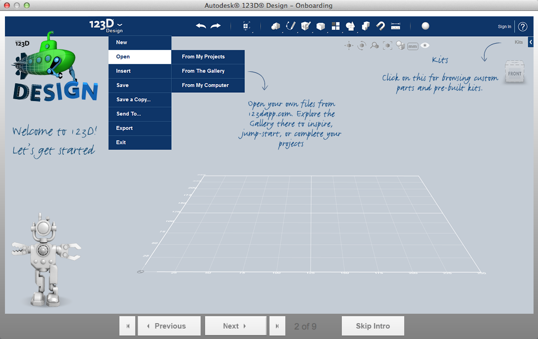 123D Design : Introductory Window
