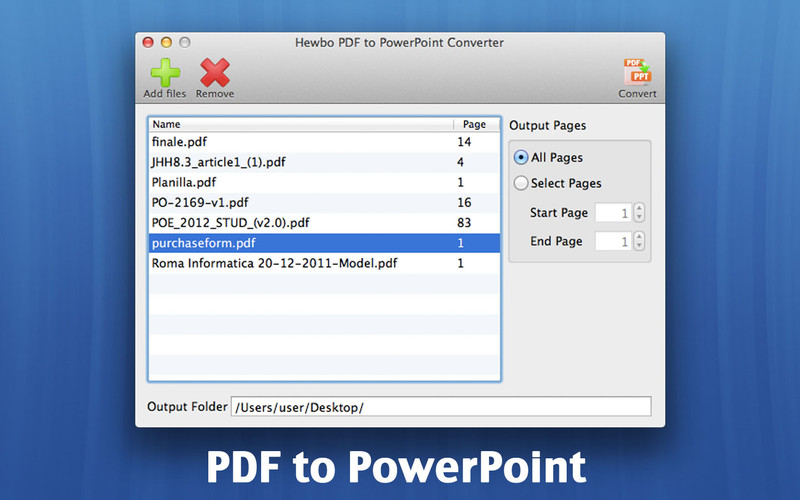 Hewbo PDF to PowerPoint Converter 1.0 : Hewbo PDF to PowerPoint Converter screenshot