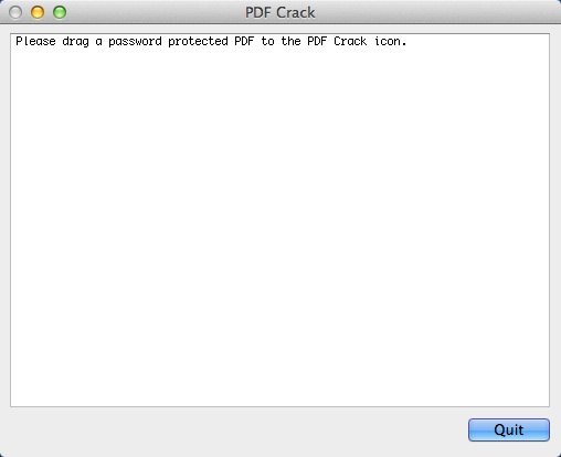 PDF Crack 1.0 : Main window