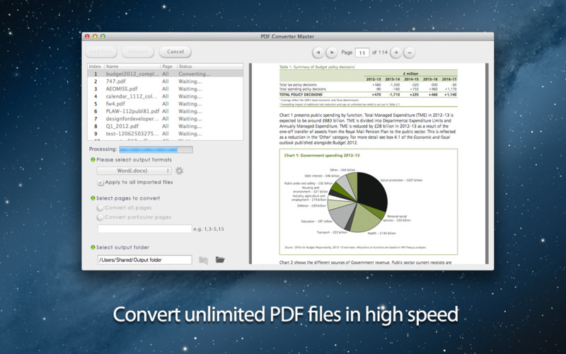PDF Converter Master 2.2 : PDF Converter Master screenshot