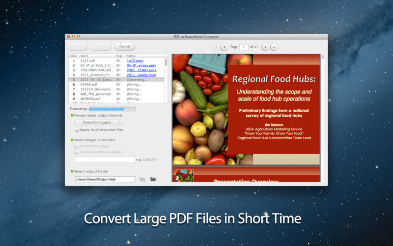 PDF to PowerPoint Converter 2.2 : PDF to PowerPoint Converter screenshot