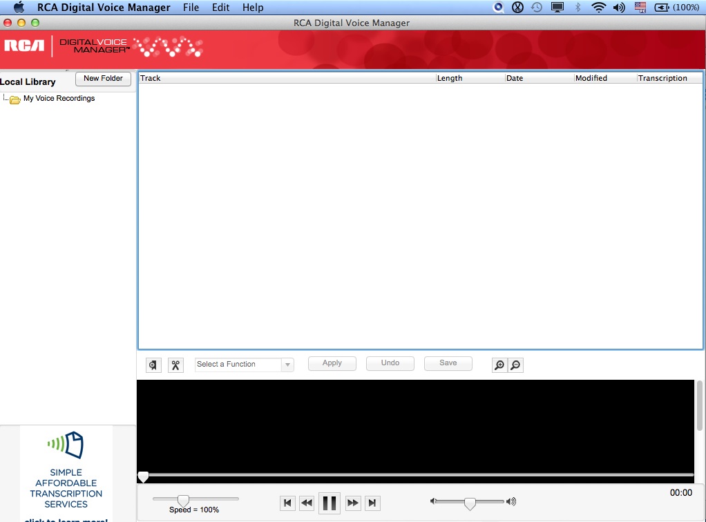 RCA Digital Voice Manager 7.1 : Main window