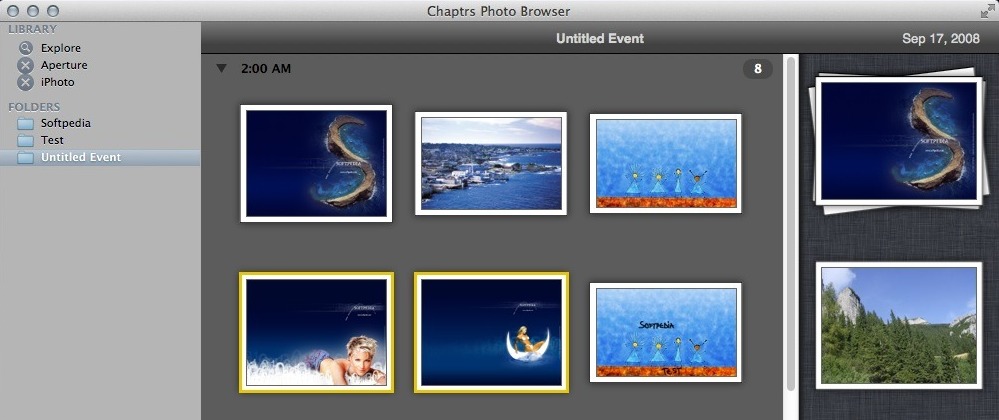 Chaptrs Photo Browser 1.0 : Main window