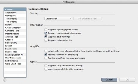 Program Preferences