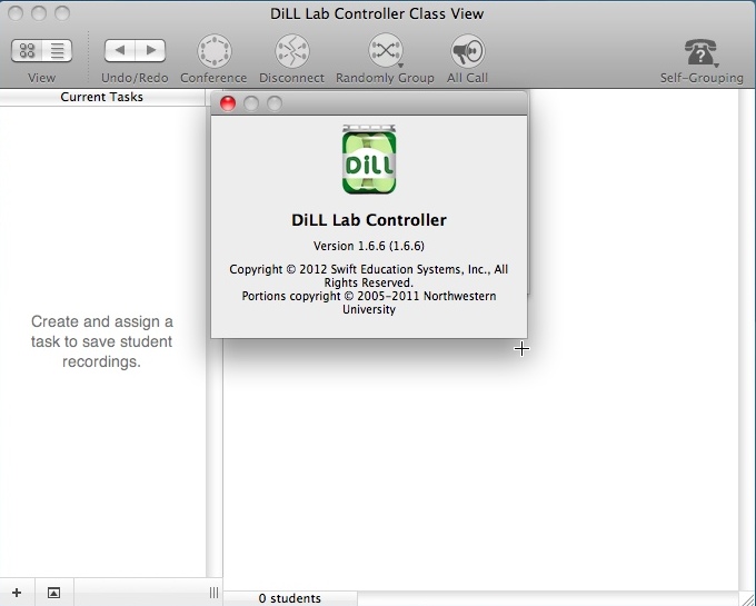 DiLL Lab Controller 1.6 : About window