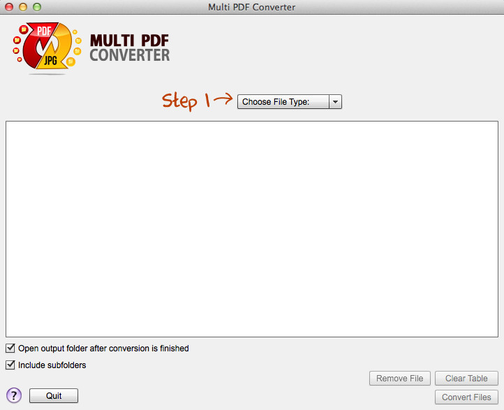 Multi PDF Converter 4.5 : Main window