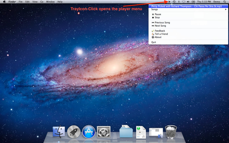 TrayPlayer 1.0 : TrayPlayer screenshot