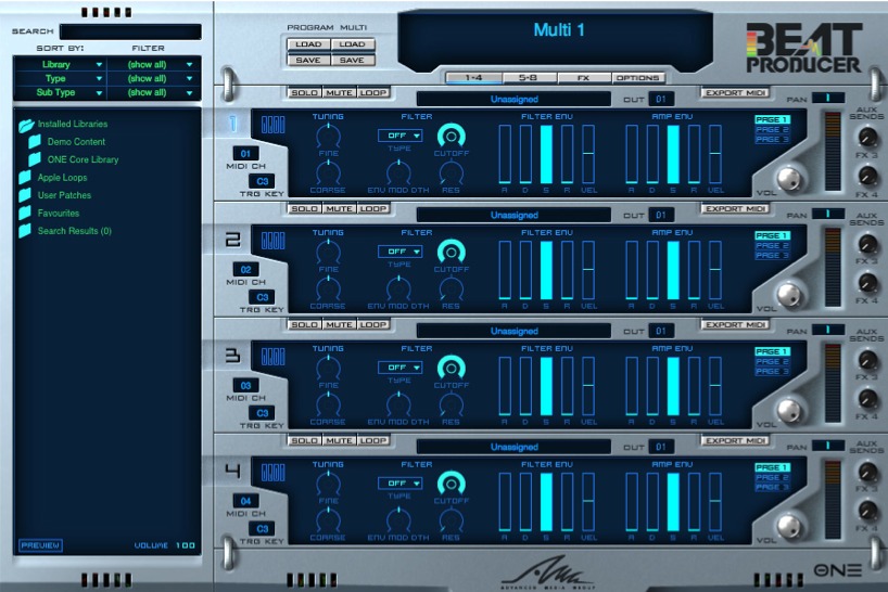 Beat Producer 2.0 : Main window