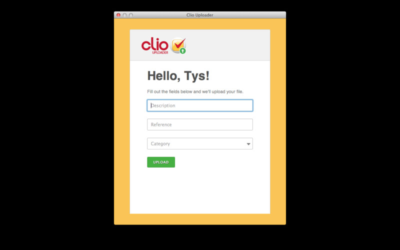 Clio Uploader 1.0 : Clio Uploader screenshot