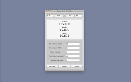 Graphic Units Calculator screenshot