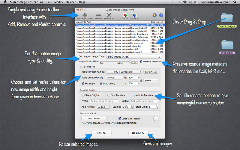 Super Image Resizer Pro 3.1 : Super Image Resizer Pro screenshot