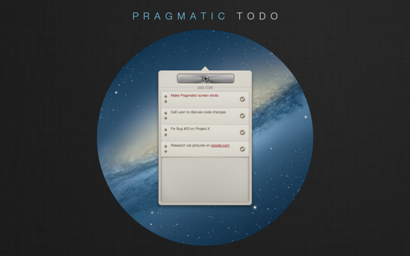 Pragmatic! ToDo 1.1 : General View
