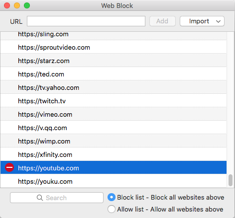 Cisdem AppCrypt 6.2 : Block websites