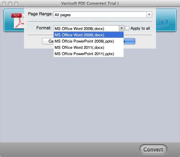 PDF Converter Professional 3.6 : Options Window