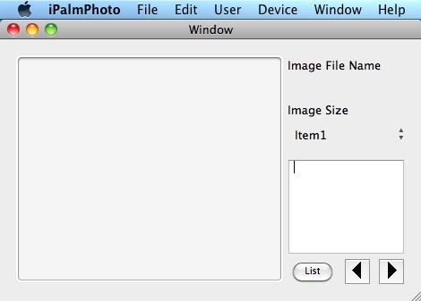 iPalmPhoto 0.2 : Main window