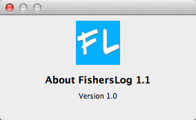 FishersLog 1.1 : About window
