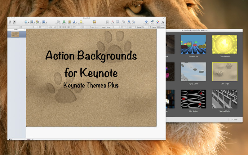 Action Backgrounds for Keynote 1.0 : Action Backgrounds for Keynote screenshot