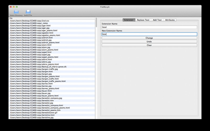 FileMorph 1.1 : FileMorph screenshot