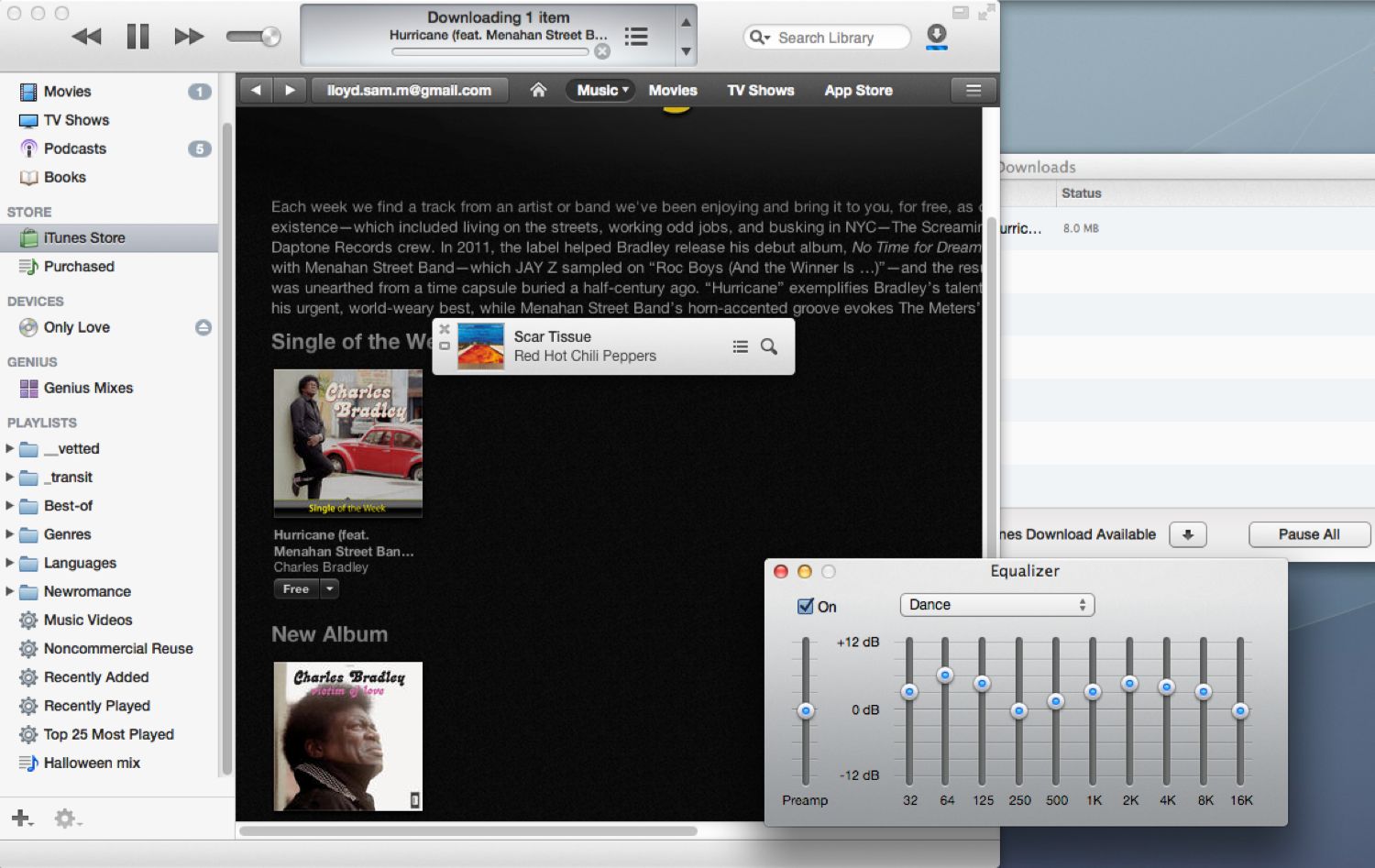 iTunes 11.0 : Various windows