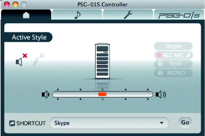 PSG-01S Controller 1.0 : Main window