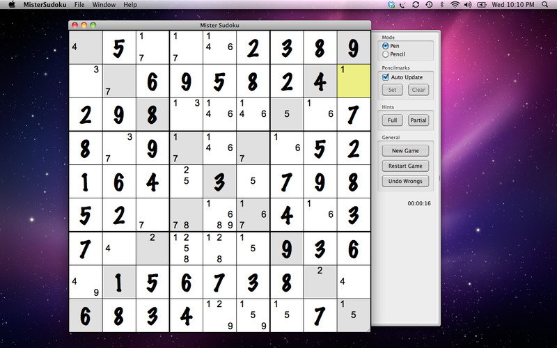 Mister Sudoku 1.2 : Mister Sudoku screenshot