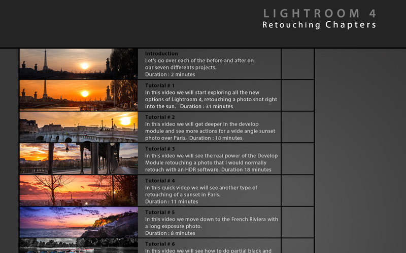 Learn Retouching Lightroom 4 Free Edition 1.0 : Learn Lightroom 4 Retouching edition screenshot