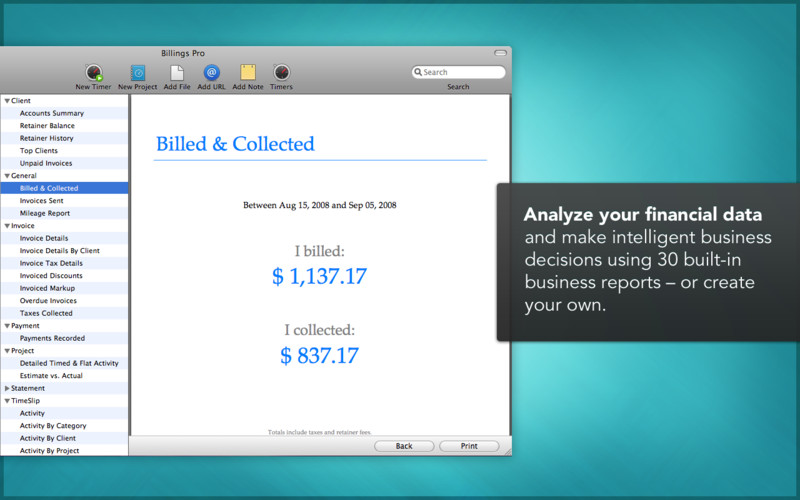 Billings Pro 1.6 : Billings Pro screenshot