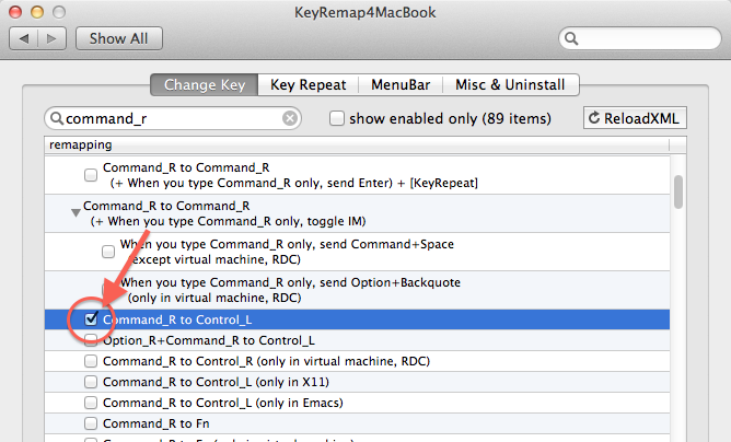 KeyRemap4MacBook 7.8 : General View